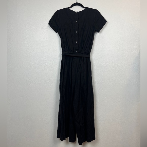 notPERFECTLINEN Barcelona Jumpsuit rare button back tie waist size small - Picture 2 of 6
